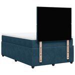 vidaXL Sommier à lattes de lit et matelas bleu 120x200 cm velours