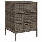 vidaXL Armoire de rangement de jardin gris 55x59x80 cm résine tressée