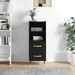 vidaXL Buffet Noir 34 5x34x90 cm Bois d'ingénierie