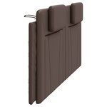 vidaXL Coussin de tête de lit Viana marron 200 cm similicuir