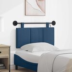 vidaXL Tête de lit suspendue Avec lumière LED Bleu Tissu