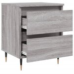 vidaXL Tables de chevet 2 Pièces sonoma gris 40x35x50 cm bois ingénierie