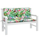 vidaXL Coussins de banc de jardin lot de 2 multicolore 120x50x7 cm