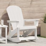 vidaXL Chaise Adirondack à bascule Blanc 73.5 x 92 x 90 cm Plastique