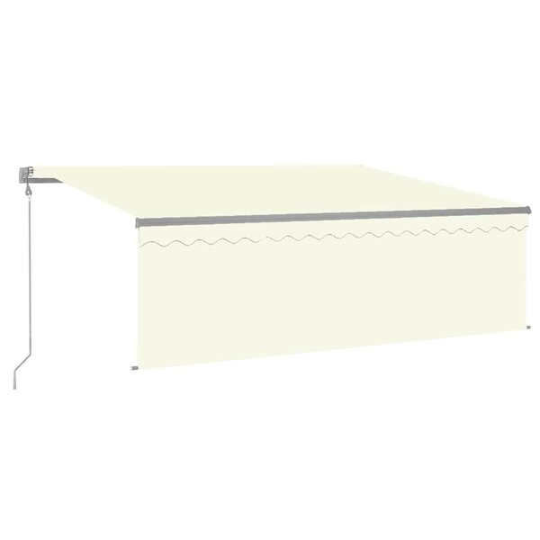 vidaXL Auvent automatique et store capteur de vent et LED 4x3 m Crème