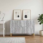 vidaXL Buffet Sonoma gris 89 x 34 5 x 60 cm Bois d'ingénierie