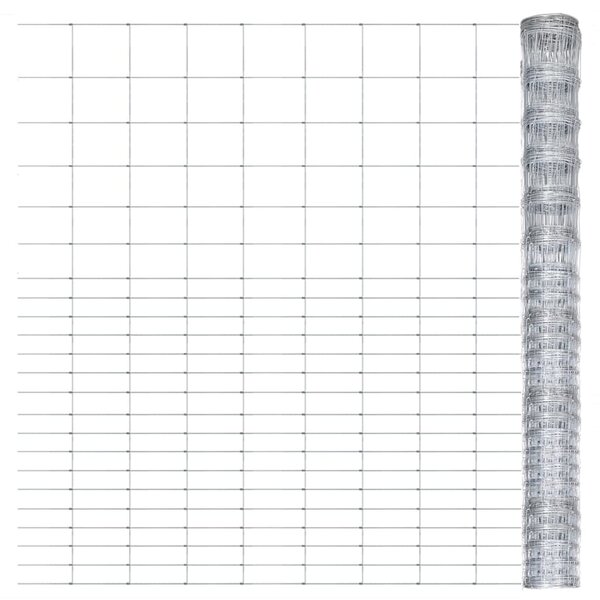 vidaXL Clôture de jardin Acier galvanisé 50x1 6 m Argenté