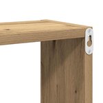 vidaXL Étagères Murales avec étagère Chêne artisanal Bois d'ingénierie