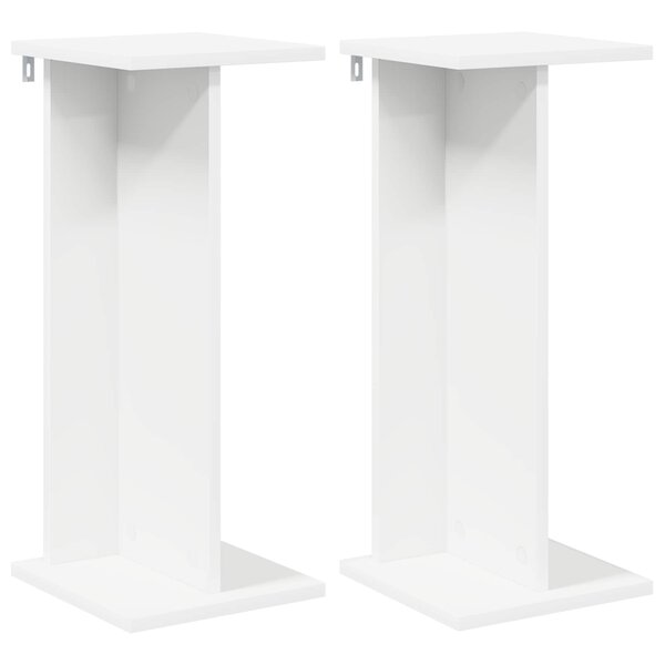 vidaXL Support de Plante 2 pièces Blanc 25 x 25 5 x 60 5 cm