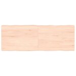 vidaXL Dessus de table bois massif non traité bordure assortie