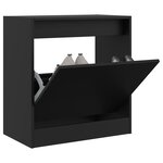 vidaXL Armoire à chaussures noir 60x34x63 5 cm bois d'ingénierie