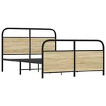 vidaXL Cadre de lit sans matelas 120x200 cm chêne sonoma
