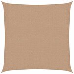 vidaXL Voile d'ombrage 160 g/m² Taupe 2x2 m PEHD