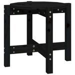 vidaXL Table basse Noir Ø 52 5x45 cm Bois massif de pin