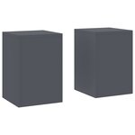 vidaXL Supports de Plantes d'Extérieur Pillar 2 Pièces Anthracite 24x24x35 cm Acier