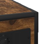 vidaXL Table de chevet Chêne fumé 41.5 x 26 x 60.5 cm