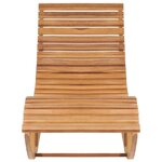 vidaXL Chaise longue à bascule Bois de teck solide