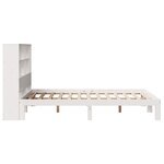 vidaXL Lit bibliothèque sans matelas blanc 160x200 cm bois pin massif