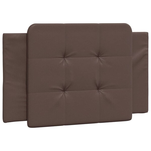 vidaXL Coussin de tête de lit Zadar marron 90 cm similicuir