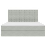 vidaXL Lit avec rangement et LED Gris clair 160 x 200 cm Velours