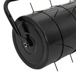 vidaXL Rouleau à gazon de jardin à tirer et colliers d'aérateur 63 L fer acier