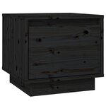 vidaXL Tables de chevet 2 Pièces Noir 35x34x32 cm Bois de pin solide