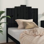 vidaXL Tête de lit Noir 106x4x110 cm Bois massif de pin