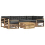 vidaXL Ensemble de canapés d'extérieur 7 Pièces Blanc et anthracite
