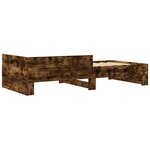 vidaXL Cadre de lit sans matelas chêne fumé 90x200cm bois d'ingénierie