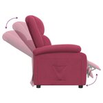 vidaXL Fauteuil inclinable rouge bordeaux velours