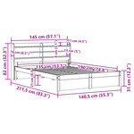 vidaXL Cadre de lit et tête de lit sans matelas 135x190 cm