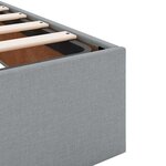 vidaXL Cadre de lit avec matelas Gris clair 90 x 190 cm tissu