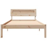 vidaXL Cadre de lit Marron 90 x 190 cm Bois massif en pin