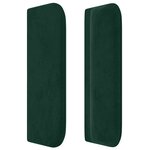 vidaXL Tête de lit avec oreilles Vert foncé 93x16x78/88 cm Velours