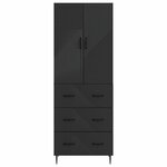vidaXL Ensemble de Meubles 2 Pièces Noir 66 x 34 5 x 90 cm