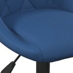 vidaXL Chaise de salle à manger Bleu Velours