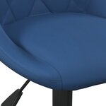 Vidaxl chaise de salle à manger bleu velours