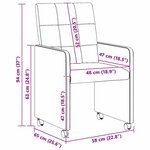 vidaXL Chaises de salle à manger 2 Pièces Rouge bordeaux 58 x 65 x 94 cm