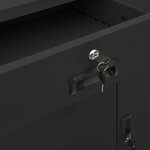 Armoire de bureau avec jardinière design moderne 90 x 40 x 125 cm espace de rangement en acier anthracite 02_0055175