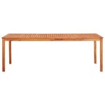 vidaXL Table de jardin 215x90x74 cm Bois d'acacia massif