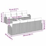 vidaXL Ensemble de Canapés de Jardin 9 Pièces avec Coussins Gris Clair