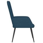 vidaXL Chaise de relaxation Bleu Velours