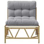 vidaXL Sièges extérieurs 2 pc Gris clair Acier