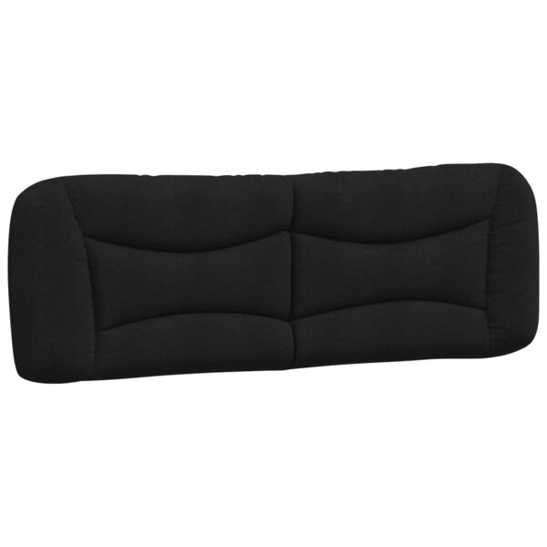 vidaXL Coussin de tête de lit noir 160 cm tissu