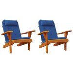 vidaXL avec oreiller 2 Pièces Bleu