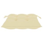 vidaXL Chaises pliantes avec coussins blanc crème  8 pièces  en teck massif