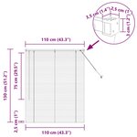 vidaXL Store de Fenêtre avec des rideaux Blanc Aluminium