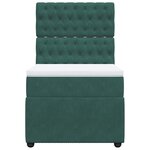 vidaXL Sommier à lattes de lit avec matelas Vert foncé 90x200 cm