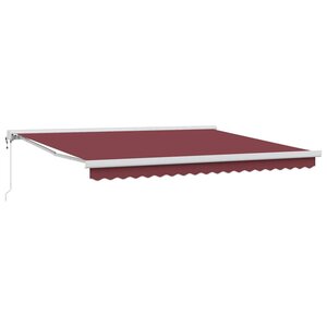 vidaXL Auvent rétractable automatique bordeaux 400x300 cm