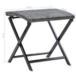 Vidaxl tabouret pliable résine tressée gris
